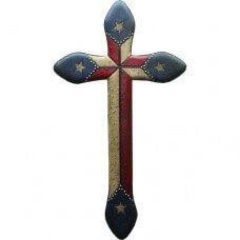 Red White & Blue 20" Wall Cross