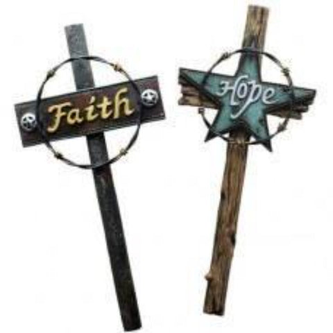 Faith Hope Wall Cross Set of 2