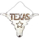 Texas Star 14" Skull Plaque