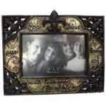 Fleur De Lis 6x4 God Bless Frame