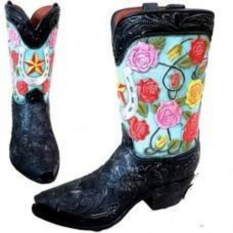 Rose Flowers Boot Vase