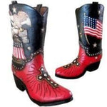 USA Flag Eagle Boot Vase