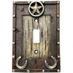 Star with Horseshoe Single Switch Plate