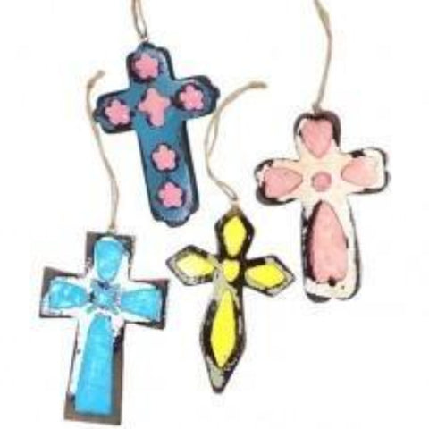 Cross Ornament 4 Piece Set