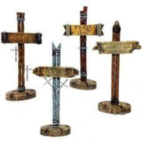 Inspirational Metal Standing Cross Set Of 4