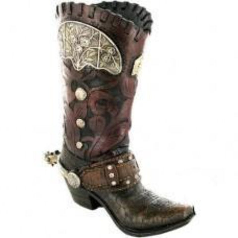 Cowboy Boot with Spurs Planter