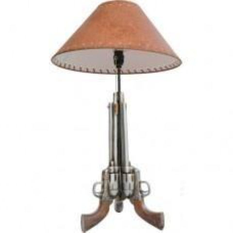 Three Gun Lamp with Shade