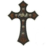 Horse Tooled Leather Wall Cross