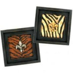 Fleur De Lis Wooden Plaque Set of 2