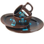 Turquoise Cross 16 Piece Dinner Set