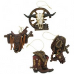 Saddle Boot 4 Piece Set Ornaments