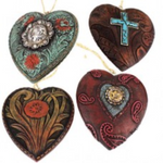 Heart Ornament 4 Piece Set