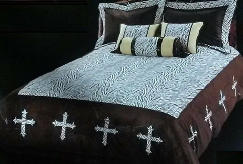 Zebra Cross 5 Piece Bedding Set Twin